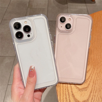 Coque transparente antichoc en acrylique rigide pour iPhone 17 Air 16 Pro Max 15 Plus 14 13 12 11 XS Max avec pare-chocs en silicone souple et protection transparente