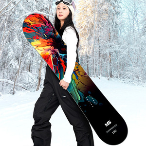 Planche <span class=keywords><strong>de</strong></span> snowboard personnalisable pour adulte, modèle Freestyle bidirectionnel polyvalent, équipement <span class=keywords><strong>de</strong></span> <span class=keywords><strong>ski</strong></span> et <span class=keywords><strong>de</strong></span> snowboard, modèle Flat Flower Carving - Product Image 4