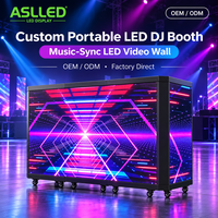 Booth DJ LED Portabel Kustom, DJ Berdiri Mudah Dipindahkan, Layar Video LED untuk Booth DJ, Sinkronisasi Sempurna dengan Musik