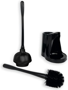 Juego de Escobilla y Desatascador de Inodoro de Silicona Negra de Alta Calidad con Mango Largo, Cepillo de Limpieza TPR, Accesorios de Baño - Product Image 5