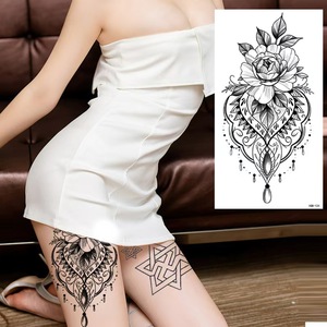 Pegatina de tatuaje corporal sexy negra para damas tatuaje temporal arte corporal impermeable - Product Image 4