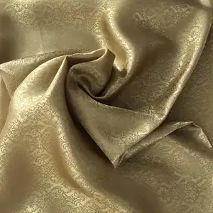 Jacquard personalizado exquisito patrón de tela satinada Material de poliéster para forro