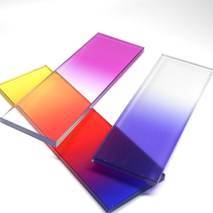 Usine directement <span class=keywords><strong>verre</strong></span> trempé laminé dégradé décoratif imprimé cannelé coloré de haute qualité - Product Image 3