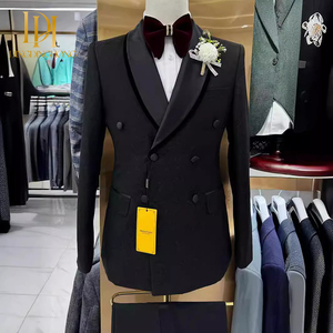 Costume d'affaires 2 pièces coupe ajustée <span class=keywords><strong>pour</strong></span> <span class=keywords><strong>homme</strong></span>, style décontracté de marié, <span class=keywords><strong>tenue</strong></span> d'hôte élégante <span class=keywords><strong>pour</strong></span> le commerce, nouvel ensemble de costumes <span class=keywords><strong>pour</strong></span> <span class=keywords><strong>homme</strong></span> - Product Image 2