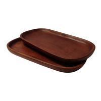 Plateaux de service rectangulaires contemporains en bois de cerisier/mangue/acacia, faits à la main, 100 % écologiques, de qualité alimentaire, pour la vente en gros de luxe sur mesure
