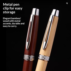 Porte-stylo en bambou créatif et élégant, stylo haut de gamme pour le bureau, stylo neutre pour signature, cadeau publicitaire, encre noire 0,5 mm - Product Image 5