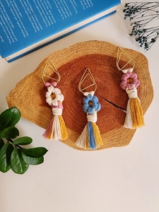 Nouveau personnalisé fait à la main macramé <span class=keywords><strong>marguerite</strong></span> fleur signet charme livre fait à la main accessoire - Product Image 2