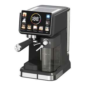 Cafetera Italiana Semiautomática Portátil para Exteriores, Uso Doméstico, Espresso, Extracción de Alta Presión, Espumador de Leche Integrado, Pantalla LCD - Product Image 1