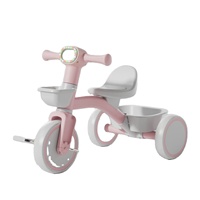 Vélo d'équilibre pour enfants en acier à haute teneur en carbone et alliage d'aluminium avec tableau de bord LED, double panier, jouet robuste pour l'extérieur, 2-4 ans
