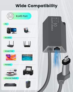 Starlink Gen 2 Adaptor Ethernet Tipe-C Kit Powerline Satelit Komputer Smart TV Jaringan Eksternal Berkabel Cepat Stabil AMZ-030 - Product Image 4
