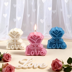 Molde de Silicona UNIMOUND para Pastel con Forma de Vela de Amor para el Día de San Valentín, Ecológico, Antiadherente, Reutilizable, para Decoración DIY - Product Image 1