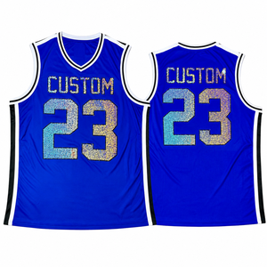 Maillot de basket personnalisé scintillant pour femme – Nom et numéro d'équipe personnalisables – Tenue de sport à paillettes - Product Image 3