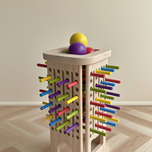 Cha mẹ-con tương tác sớm giáo dục đầy màu sắc vuông bằng gỗ 3-in-1 Stick trò chơi thiết lập Toán Học Montessori trò chơi hội đồng quản trị cho trẻ em - Product Image 5