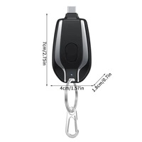 Mini Banco de Energía Portátil, Tipo Llavero, Inalámbrico, Retráctil, con Conector Tipo-C, para Emergencias