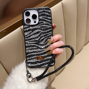 Sang Trọng Bling Lấp Lánh Kim Cương Handmade Trường Hợp Đối Với <span class=keywords><strong>iPhone</strong></span> 16 Pro Max Với Đầy Màu Sắc Pha Lê Dây Buộc - Product Image 6