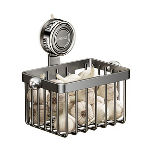 Suction Cup Kitchen Hanging <b>Basket</b> Wall Mounted Storage For Onions Garlic Ginger <b>Eggs</b> Organizers No Drill Required - Product Image 3