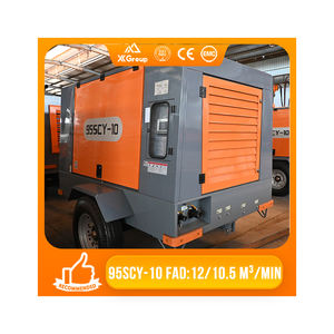 Портативный воздушный компрессор ZEGA 95SCY-10 с дизельным двигателем, высоконапорной смазкой, водяным охлаждением, производительностью 12/10,5 м³/мин, для горнодобывающей промышленности - Product Image 1