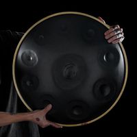 Acier au carbone D Kurd handpan Instrument de musique 10 Notes Handpan Tambours