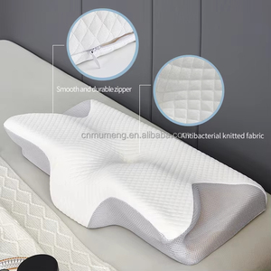 Bướm trắng cổ tử cung gối với bộ nhớ bọt cổ hỗ trợ Ergonomic thiết kế tùy chỉnh biểu tượng tùy chọn cho khỏe mạnh ngủ - Product Image 3