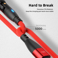 Câble de données USB à charge rapide Support de type Micro PD60W/100W Type-C Câble de données magnétique rotatif à 360 degrés