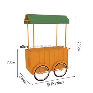 Puesto de Comida Móvil con Ruedas para Mercados Nocturnos, Kiosco Comercial de Aperitivos, Puestos en Zonas Turísticas, Carrito Ambulante para Café al Aire Libre - Product Image 6
