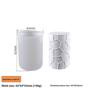 Горячая распродажа: Экологичная белая силиконовая форма для свечей в форме столбика, прочная, легко извлекается из формы, инструменты для выпечки на день рождения, для творчества своими руками - Product Image 5