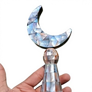 Handcrafted High Quality Industrial Mother Pearl Mosque Crescent Moon Eid <b>Spring</b> Hanging Movable Custom Size Home <b>Decor</b> - Product Image 1
