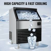 Machine à glaçons commerciale KF-200A 220V avec compresseur SECOP et pompe à eau PLC, capacité 45 kg, facile à utiliser
