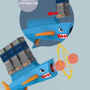 Giocattoli per bambini sparano a pistola gioco Cartoon Shark Attack Toy piccola palla di plastica pistola giocattolo per bambini - Product Image 4