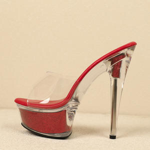 <span class=keywords><strong>Zapatos</strong></span> <span class=keywords><strong>de</strong></span> Tacón Alto Transparentes <span class=keywords><strong>de</strong></span> Cristal, <span class=keywords><strong>Talla</strong></span> Grande, Tacón Grueso, Impermeables, Color Caramelo, Punta Abierta, <span class=keywords><strong>Zapatos</strong></span> <span class=keywords><strong>de</strong></span> Baile para <span class=keywords><strong>Mujer</strong></span>, Verano - Product Image 1