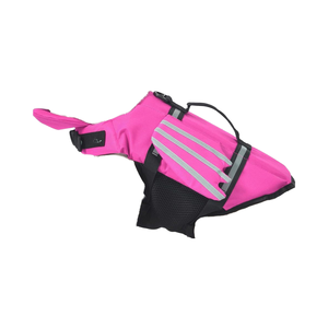 Jaket keselamatan anjing nilon dapat diatur visibilitas tinggi rompi renang hewan peliharaan besar kecil pakaian hewan peliharaan pegangan penyelamatan klasik polos nyaman - Product Image 3