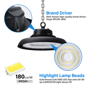 100w 3CCT UFO Led Suspension Lumière 100w 150w 200w 300w Led Industrielle Haute <span class=keywords><strong>Baie</strong></span> avec Aluminium Moulé Sous Pression - Product Image 6