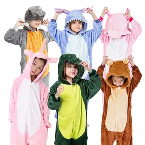 Hot Selling Children Onesie Pijamas Boys Girls Cartoon Sleepwear Cow Stitch Sonic Cat Kigurumi Polar Women Man Flannel Pajamas