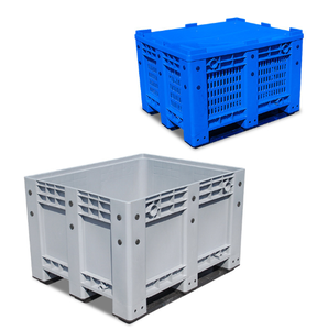 Grande boîte de palette en plastique pliable, de stockage en vrac, spécifications industrielles standard, empilable, robuste, pliable - Product Image 4