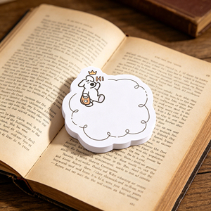 Bloc de Notas Autoadhesivo con Diseño de Perro Adorable, Notas Adhesivas Blancas en Forma de Nube para Uso en la Oficina y la Escuela - Product Image 5