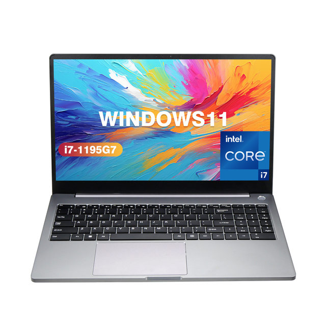 Factory 15.6 Inch Professional Office Laptop Intel I7-1195G7 16GB RAM 512GB SSD Windows 11 Metal Body Fingerprint Backlit