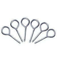 Accessoires pour extincteur à poudre sèche : Tête, broche en fer, bouchon en fer perforé, broche de sécurité pour valve, bouchon en fil de fer, argenté