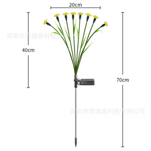 Solar Garden <b>Lights</b> <b>Rose</b> Shape Led Solar Powered Water Resistant Portable Outdoor Decorative Lighting For Yard Patio - Product Image 2