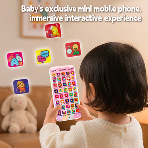 LEZA BABY Mini talkies-walkies multifonctionnels de simulation, jouet té<span class=keywords><strong>l</strong></span>éphone portable avec fonctions d'apprentissage de la <span class=keywords><strong>musique</strong></span> et de <span class=keywords><strong>l</strong></span>'<span class=keywords><strong>anglais</strong></span>, et lumières – Meilleures ventes - Product Image 3