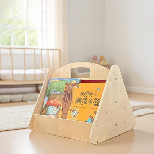 Étagère à livres éducative et robuste pour tout-petits, bibliothèque pour la lecture et l'apprentissage des jeunes enfants, présentoir pour chambre d'enfant ou salle d'étude avec design - Product Image 5