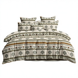 Premium Twin <b>Bedding</b> <b>Set</b> 4 Pieces Soft Durable 400TC Hotel Quality Washed Cotton Modern Bed Sheets - Product Image 1