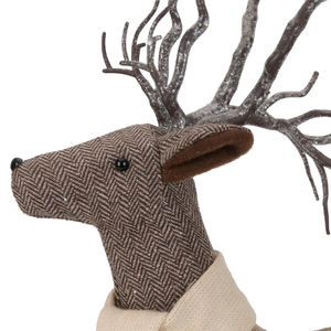 קישוט בית חג המולד בצורת אייל גדול בצבע אפור כהה, דגם קלאסי חדש לשנת 2026 - Product Image 2