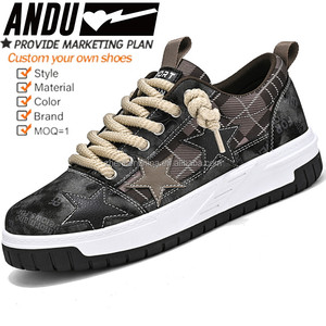 Chaussures de marche décontractées pour hommes Logo personnalisé <span class=keywords><strong>Marque</strong></span> Basses Rétro Baskets décontractées en cuir véritable pour hommes Chaussures de skateboard de marche - Product Image 4