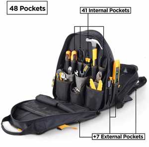 Sac à dos en toile noir Sac à outils - Product Image 3