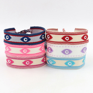 แบรนด์ผลิตภัณฑ์ส่งเสริมการขายของขวัญเครื่องประดับปักโลโก้ Webbing กําไลข้อมือสําหรับผู้หญิง - Product Image 5
