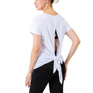 Camisetas de algodón lisas con cuello redondo para <span class=keywords><strong>mujer</strong></span> y hombre, ideales para entrenamiento. Venta al por mayor disponible. - Product Image 6