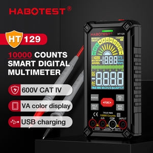 HABOTEST HT129 multimètre numérique testeur de courant de tension ca/cc détecteur automatique NCV résistance Ohm ampèremètre capacimètre - Product Image 5
