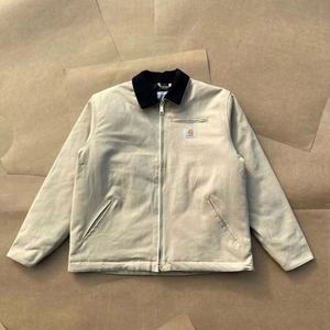 Giacca da <span class=keywords><strong>Lavoro</strong></span> Invernale Retrò in Denim per <span class=keywords><strong>Uomo</strong></span>, Giacca Casual da Camionista in Tela, Abbigliamento da <span class=keywords><strong>Lavoro</strong></span> Comodo e Caldo - Product Image 4