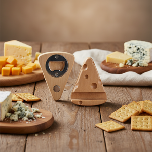 Imán de nevera de madera personalizado con forma de queso para regalos de San Valentín - Product Image 5