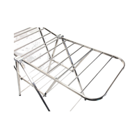Séchoir à linge moderne pliable et détachable en acier inoxydable double niveau, robuste et de haute qualité, personnalisable